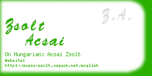 zsolt acsai business card
